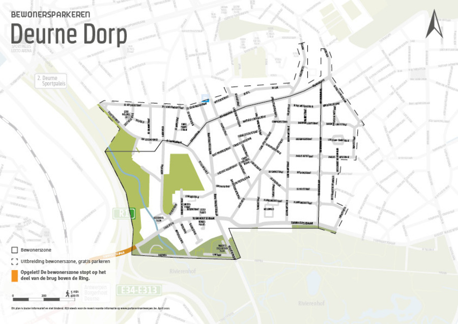 Dit is een kaart van bewonerszone Deurne Dorp