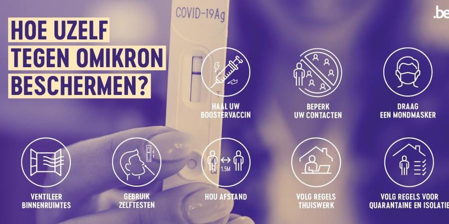 Bescherm jezelf tegen de omikron variant van het coronavirus Bescherm jezelf tegen de omikron variant van het coronavirus