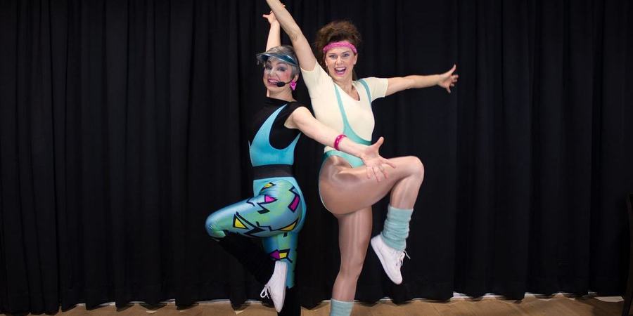Lesgeefsters Eighties Aerobics in 80's outfit Lesgeefsters Eighties Aerobics in 80's outfit