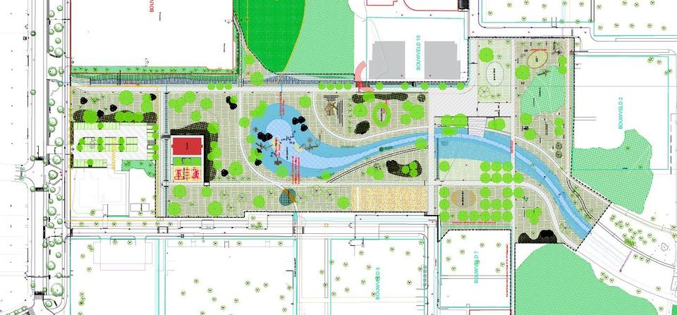 Deel van het plan voor het nieuwe park