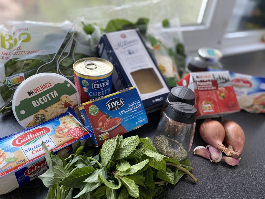 Ingrediënten lasagne Ingrediënten lasagne