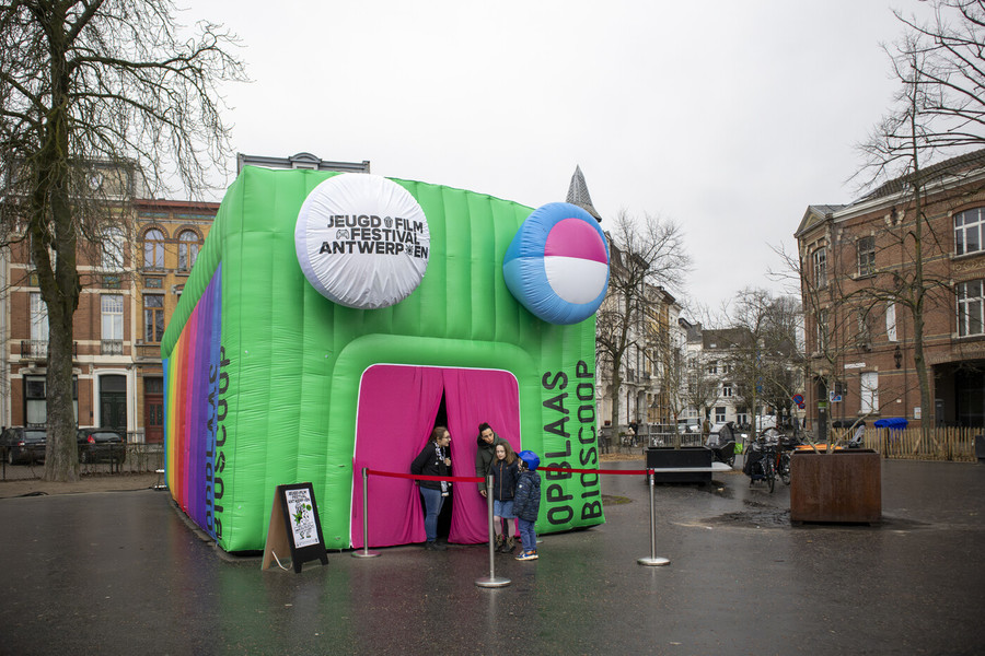 Opblaasbioscoop Jeugdfilmfestival Antwerpen