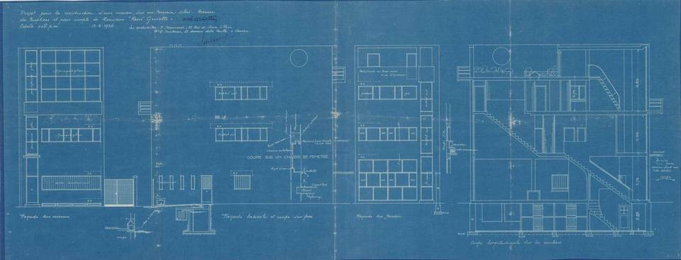 blauwdruk huis Guiette