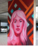 streetartwerk van Kitsune Jolene