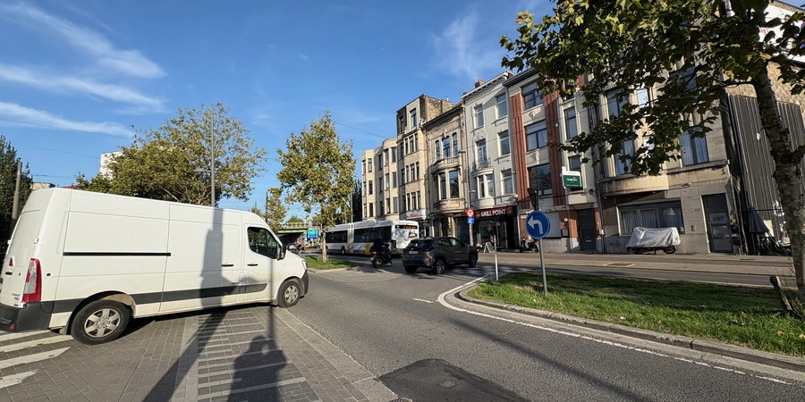 Foto van het kruispunt Turnhoutsebaan met de Gijselsstraat