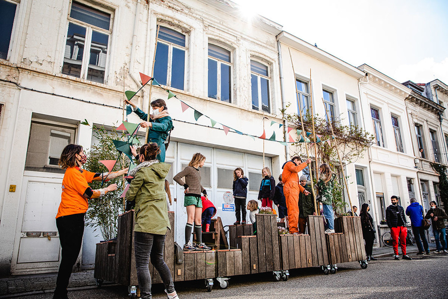 Foto van parklet