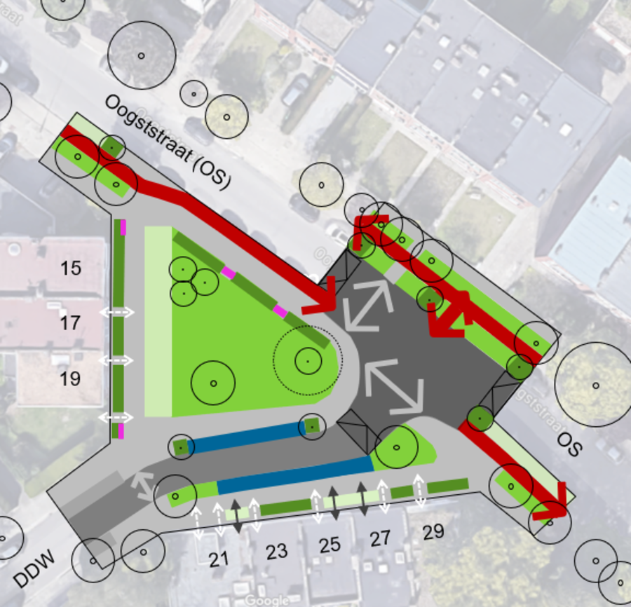 Zone B: het pleintje aan de Deken De Winterstraat Zone B: het pleintje aan de Deken De Winterstraat