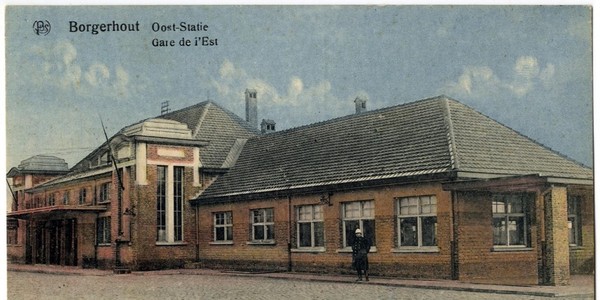 Het Ooststation gelegen in Borgerhout in de eerste helft van de twintigste eeuw. (bron: FelixArchief, stadsarchief Antwerpen, 752#512)