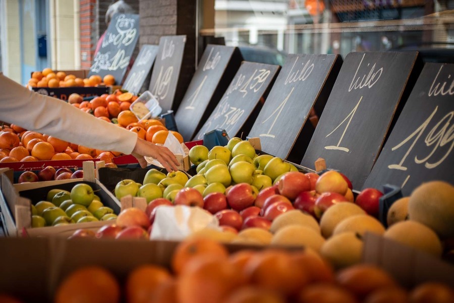 Buitentoog met fruit