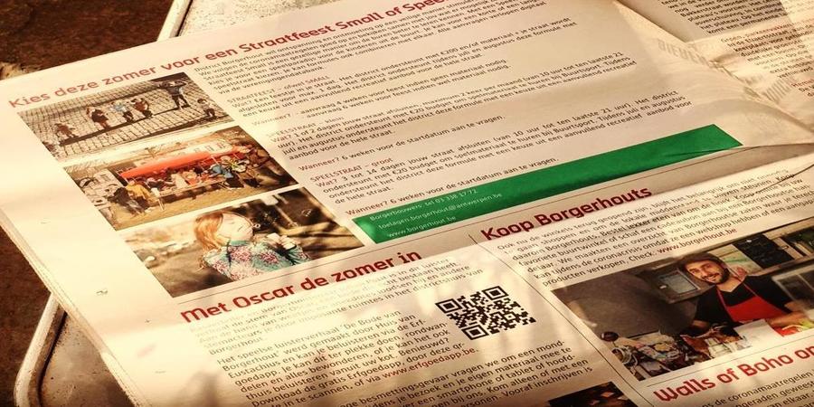 Foto van een buurtkrant uit Borgerhout Foto van een buurtkrant uit Borgerhout