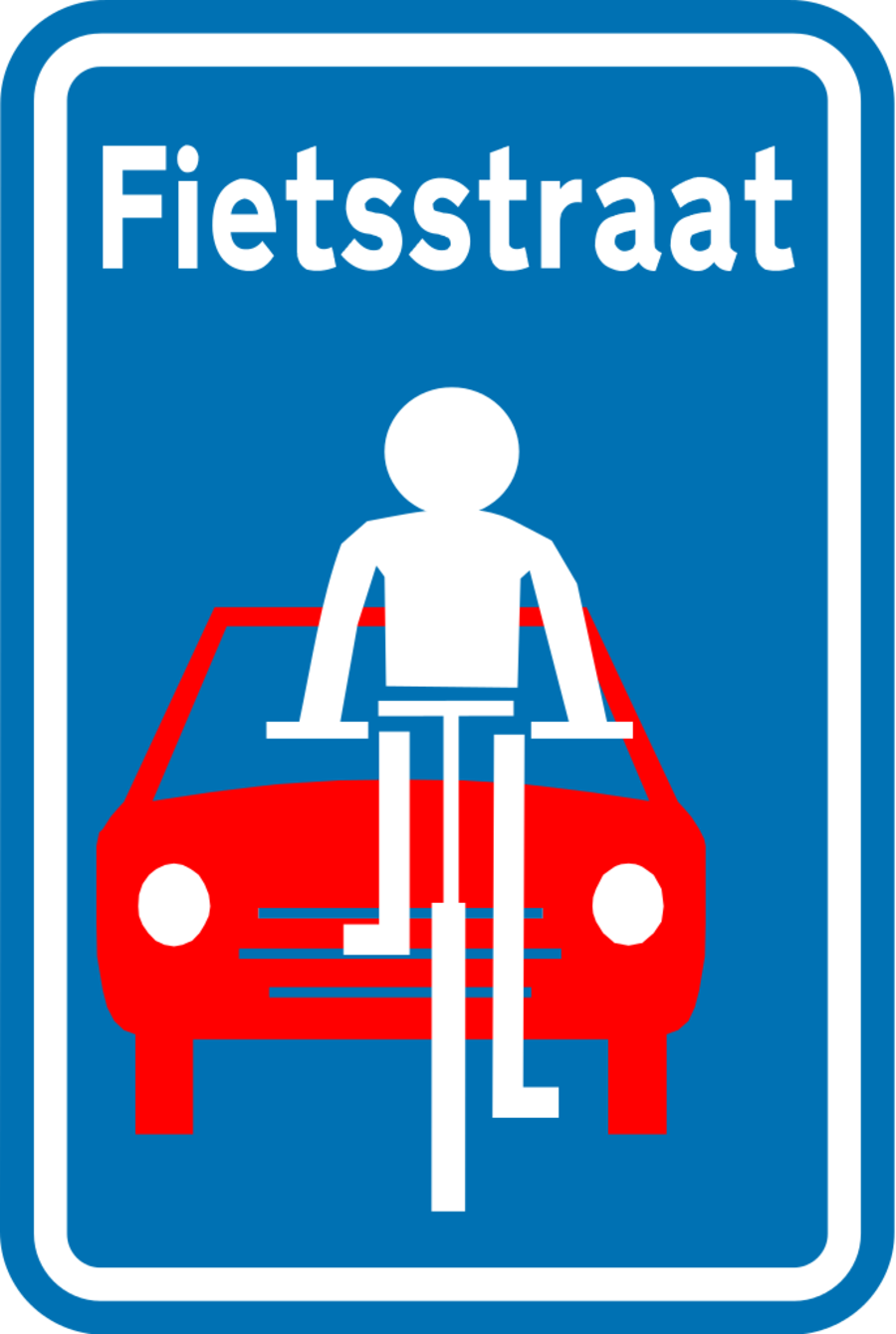 Verkeersbord fietsstraat Verkeersbord fietsstraat