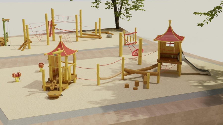 Definitieve ontwerp speelterrein Boekenbergpark