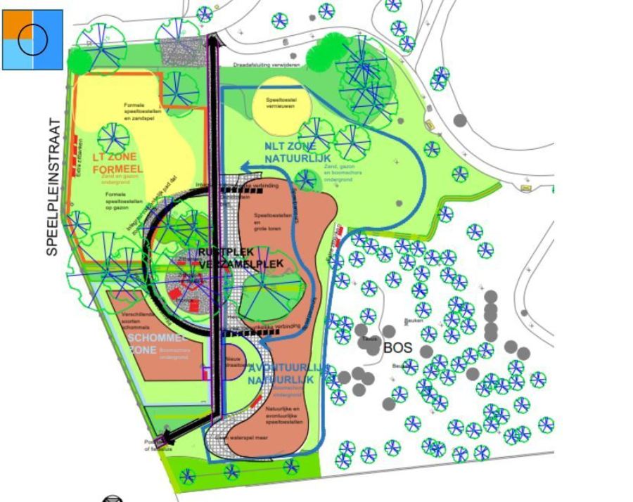Conceptplan speelterrein Gemeentepark