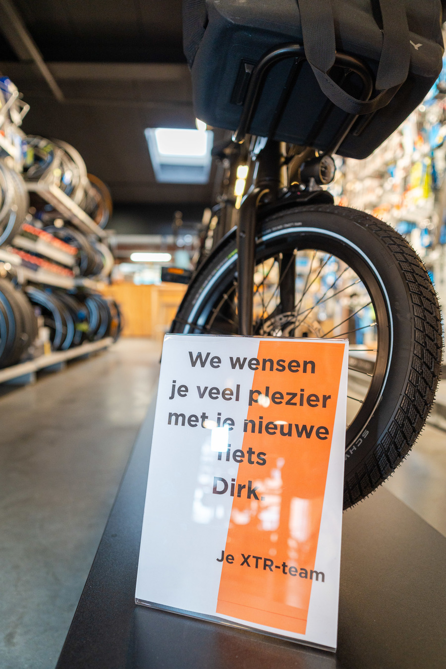 Bordje voor fiets