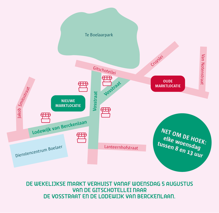 Plan van verhuis van de woensdagmarkt Plan van verhuis van de woensdagmarkt
