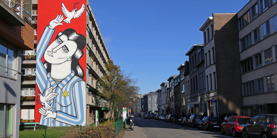 Streetart op straat in Borgerhout Streetart op straat in Borgerhout