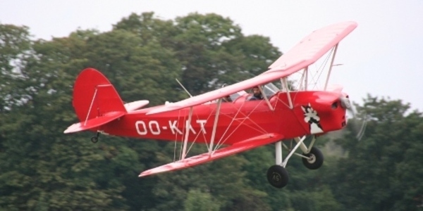 Stampe & Vertongen Museum: een Stampe en Vertongen vliegtuig type SV-4C, foto Paul Soons