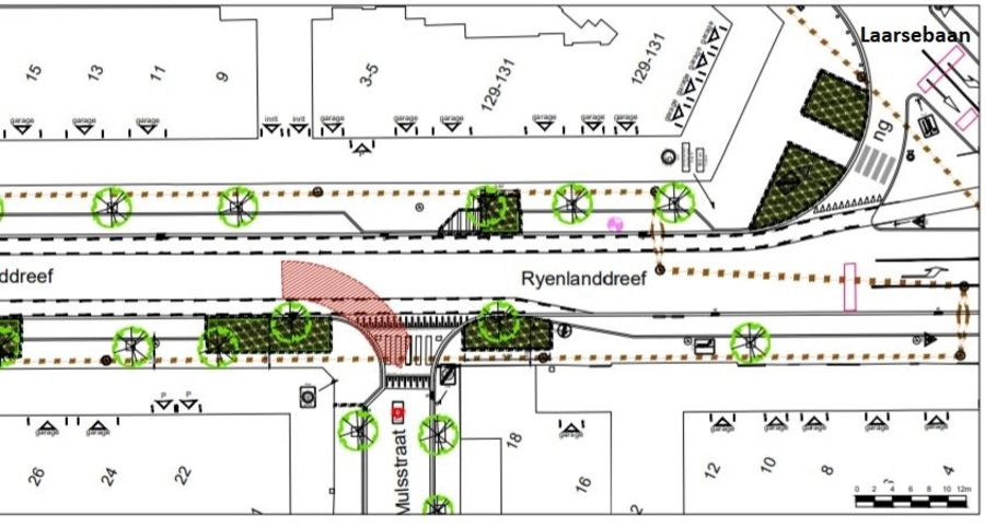 Plan nieuwe toestand Ryenlanddreef
