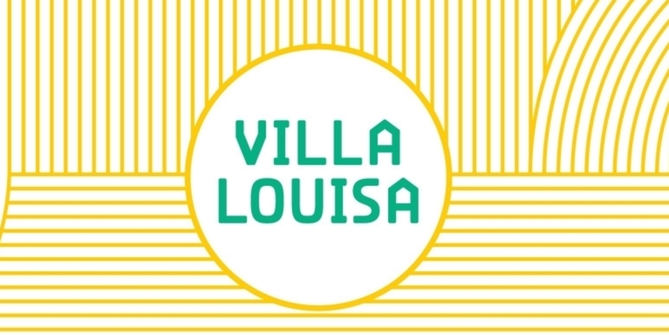 Grafische kaart met lijnen en Villa Louisa op