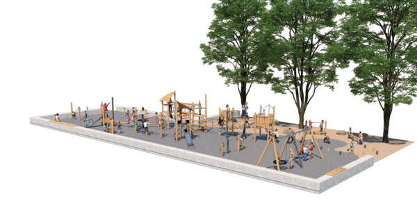 Ontwerpafbeelding nieuwe speelterrein