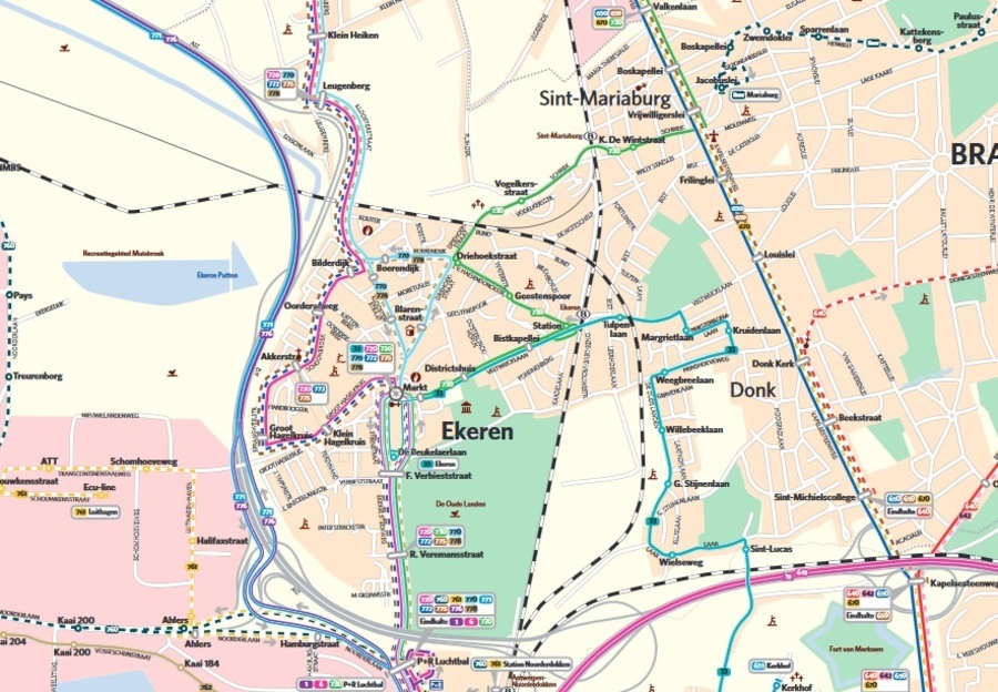 Schematisch busplan van Ekeren Schematisch busplan van Ekeren