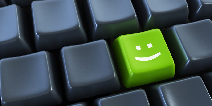 Toetsenbord met smiley Toetsenbord met smiley