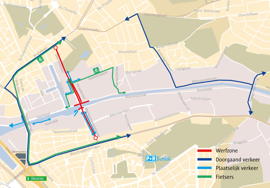 Omleidingen tijdens de werken aan de Vaartkaai Omleidingen tijdens de werken aan de Vaartkaai