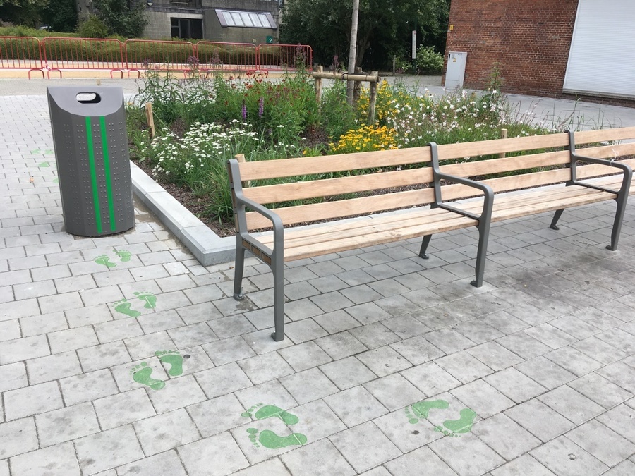 Groen voetstappen Groen voetstappen