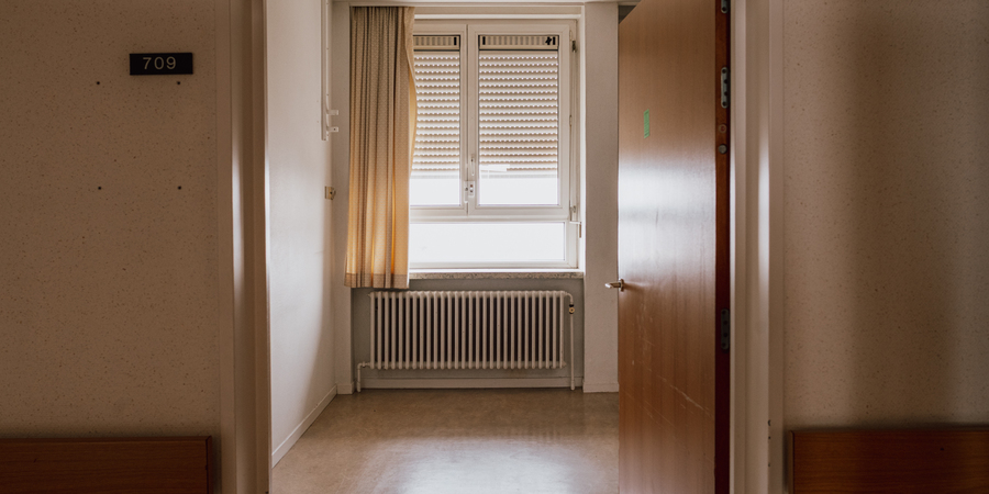 Een leeg Sint-Erasmusziekenhuis