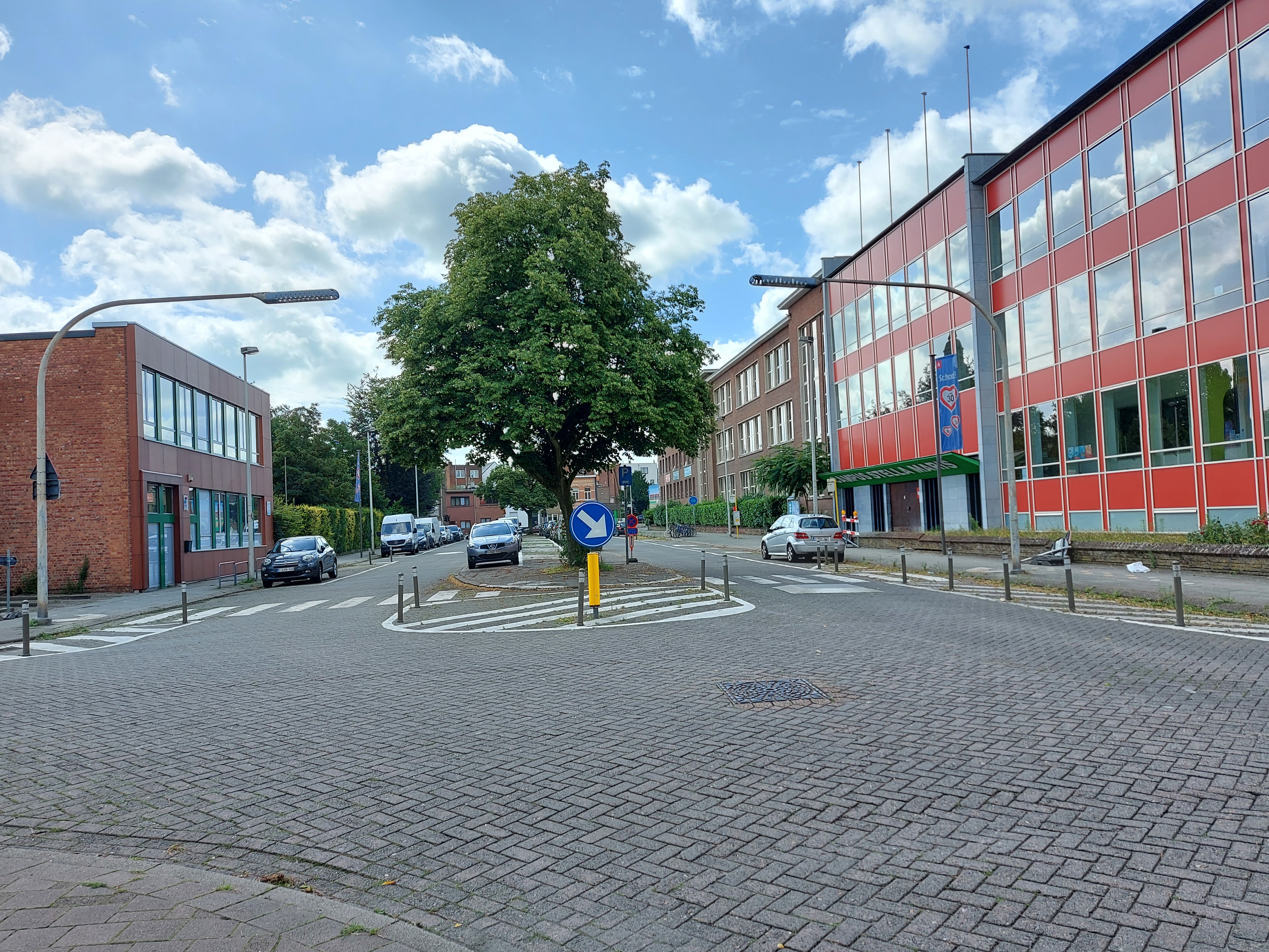 Middenberm Stella Marisstraat voor werken Middenberm Stella Marisstraat voor werken