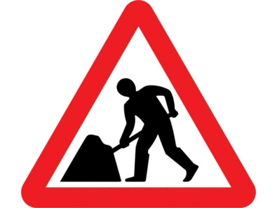 Verkeersbord Wegenwerken