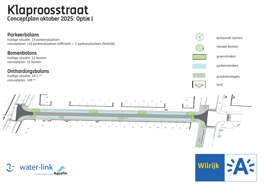 Conceptplan Klaproosstraat optie 1