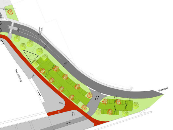 Pocket parking langs de Theunisbrug Pocket parking langs de Theunisbrug