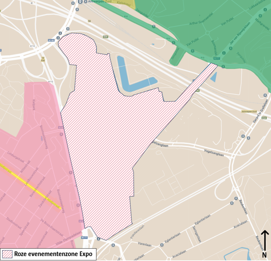 Parkeerzone rond Expo