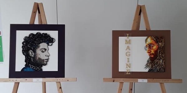 Een beeld van een tentoonstelling in het gemeenschapscentrum.