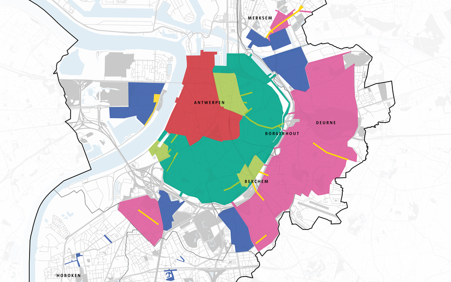 Parkeertariefzones in Antwerpen vanaf juni 2020 Parkeertariefzones in Antwerpen vanaf juni 2020