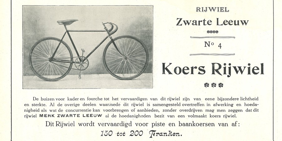 Koersfiets van het merk Zwarte Leeuw