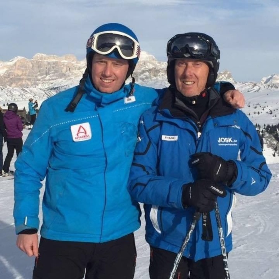 Kevin en Frank in een skigebied in Italië Kevin en Frank in een skigebied in Italië