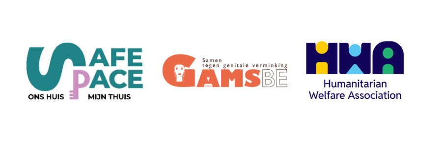 Logo SafeSpace, GAMS en Humanitarian Welfare Association