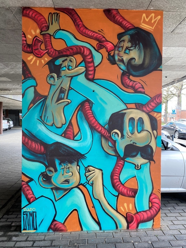 streetartwerk van Simo