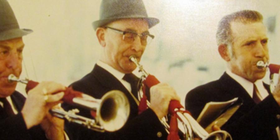 Arthur Van Meensel, Albert Van Geel (midden) en Louis Vos (zonder hoed) Arthur Van Meensel, Albert Van Geel (midden) en Louis Vos (zonder hoed)