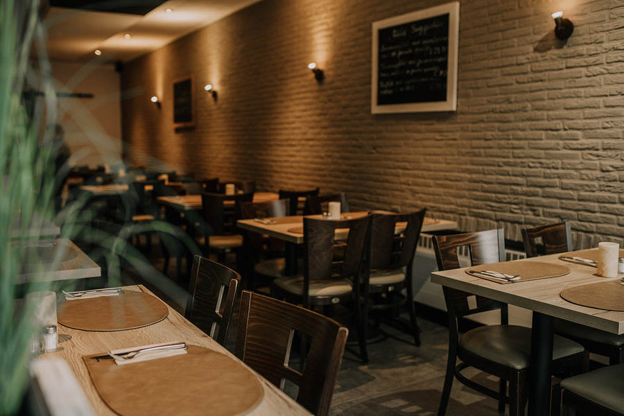 Interieur van restaurant Candide