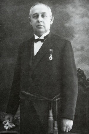 Portret in zwart-wit van de burgemeester