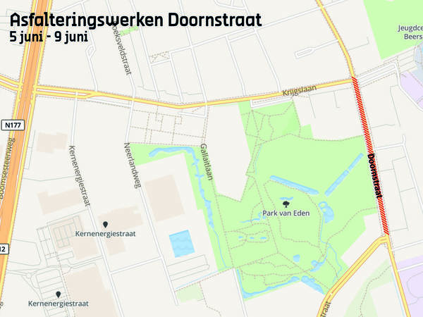 Asfalteringswerken Doornstraat 5 juni tot en met 9 juni 2023 Asfalteringswerken Doornstraat 5 juni tot en met 9 juni 2023