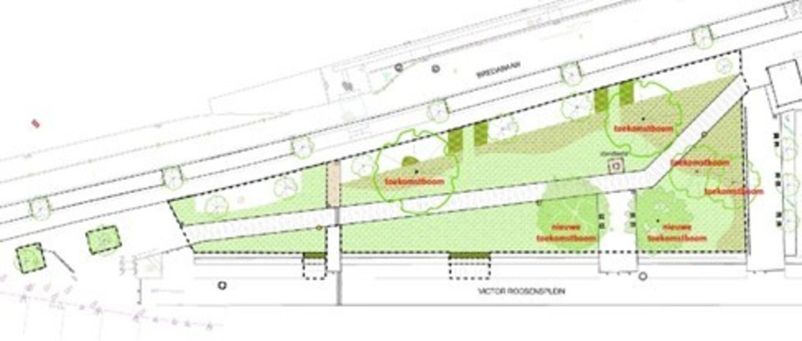 Plan nieuwe toestand Victor Roosensplein