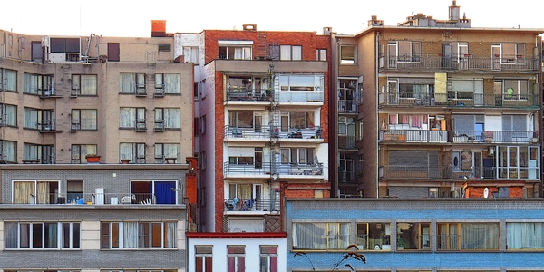 Foto van gebouwen in de Lange Herentalsestraat, 2014