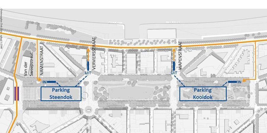 Bereikbaarheid van de parkings via de aanpalende straten Bereikbaarheid van de parkings via de aanpalende straten
