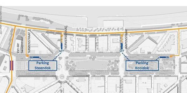 Bereikbaarheid van de parkings via de aanpalende straten Bereikbaarheid van de parkings via de aanpalende straten