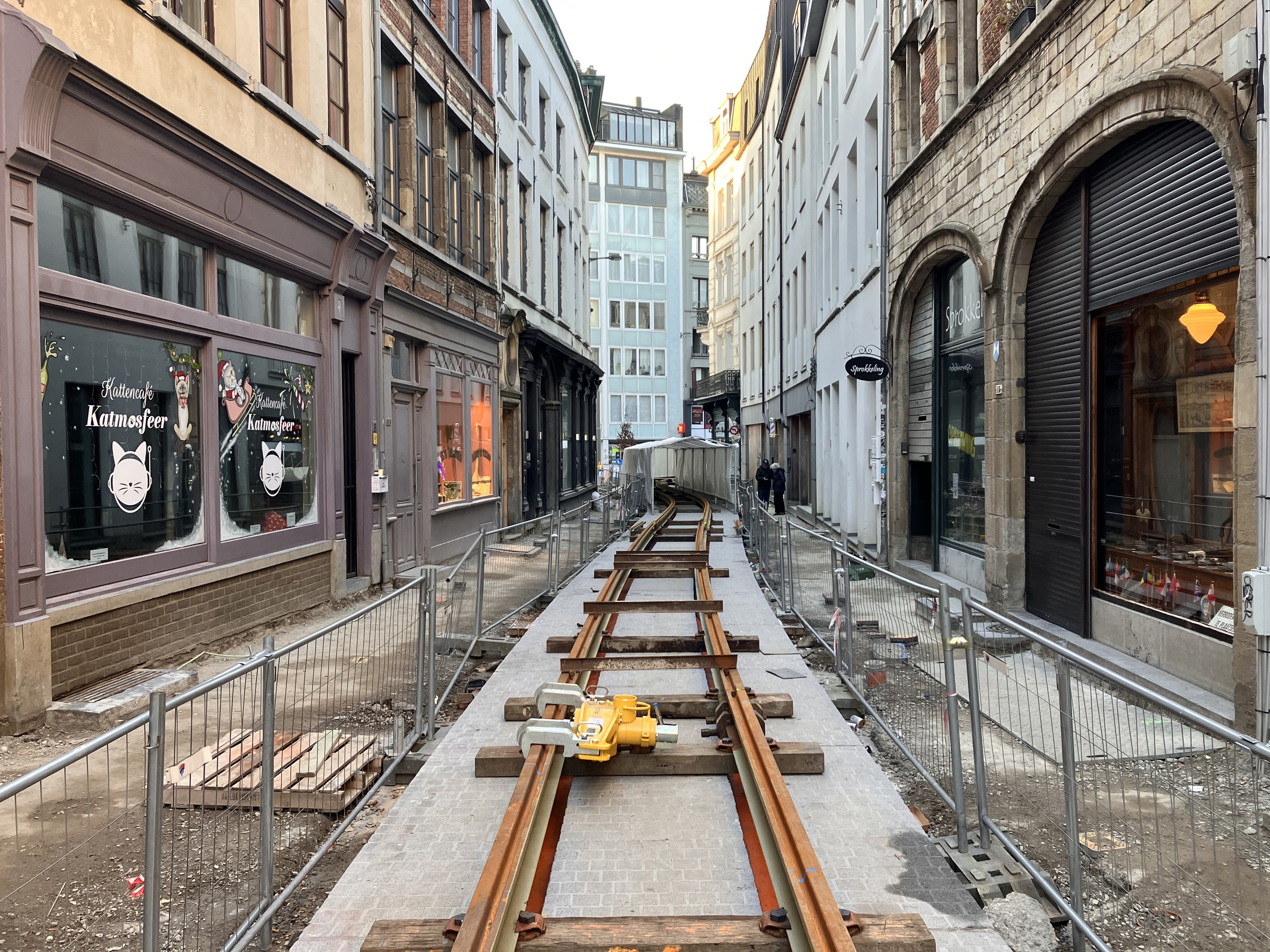 Spoorwerken Korte Nieuwstraat, januari 2025