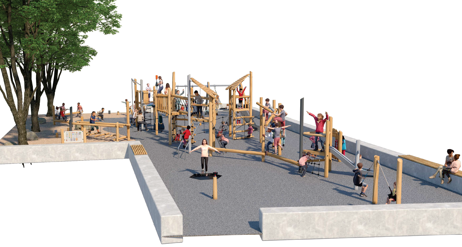 Ontwerpafbeeldingen nieuw speelterrein